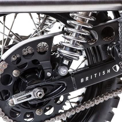 British Customs モダンクラシック チェーンガード ブラック ボンネビルT100の画像