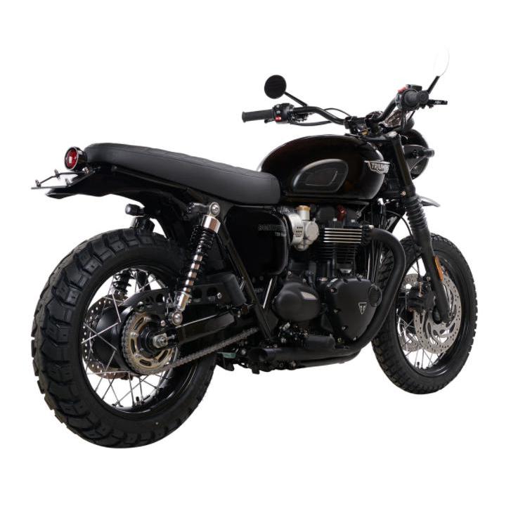 ボンネビル T100/T120 18〜20 ブラック スラッシュ マフラー