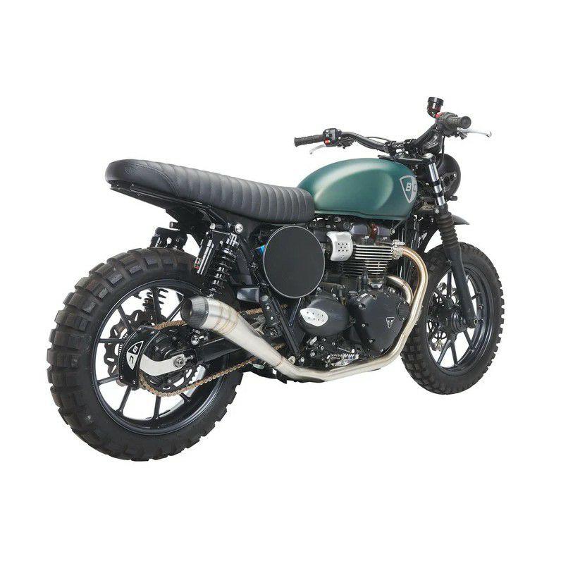 スクランブラー900/ストリートスクランブラー フルエキゾーストマフラー GP カーボン British Customs(ブリティッシュカスタム)の画像