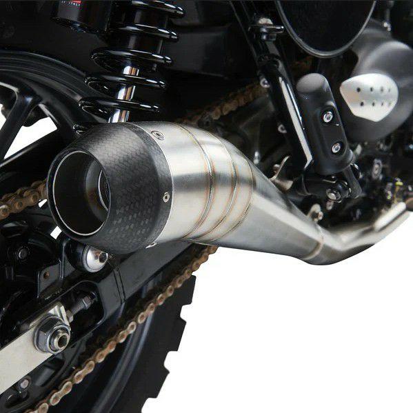 スクランブラー900/ストリートスクランブラー フルエキゾーストマフラー GP カーボン British Customs(ブリティッシュカスタム)の画像