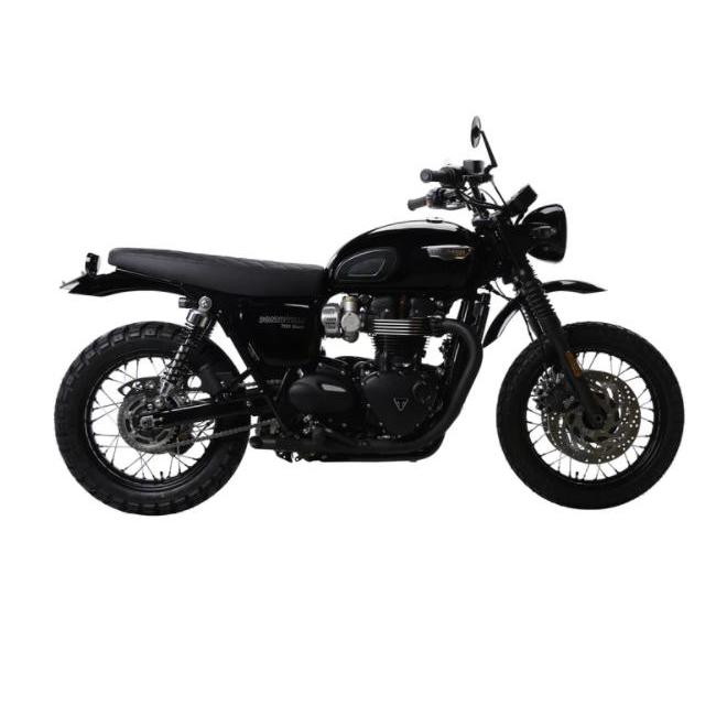 ボンネビル T100/T120 21〜 ブラック スラッシュ マフラーエンド ブリティッシュカスタムの画像
