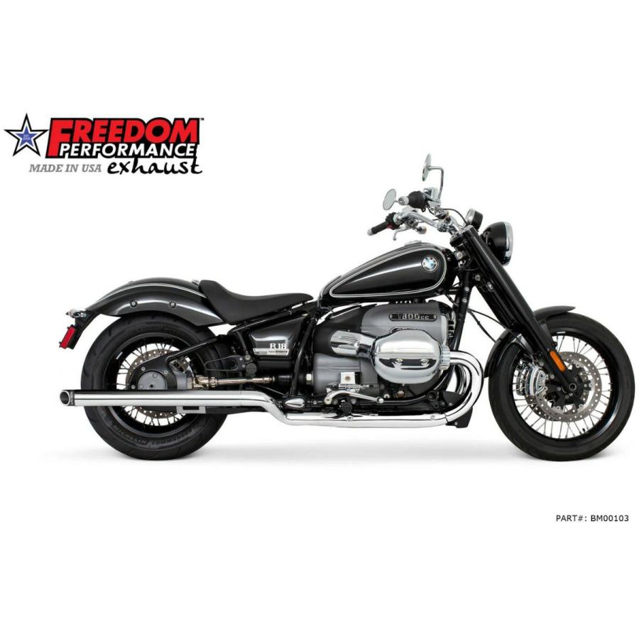 BMW R18 20- スリップオンマフラー 2.5インチ径 36インチ長 クローム