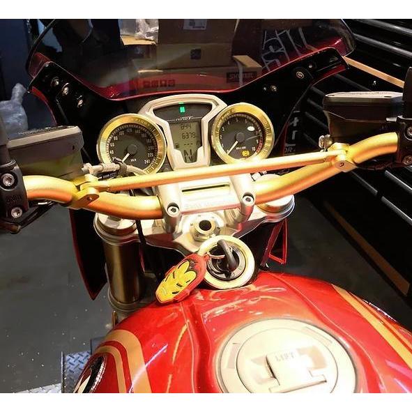 BMW RnineT 14-16 メーターカバー ゴールド DKdesign : モトパーツ