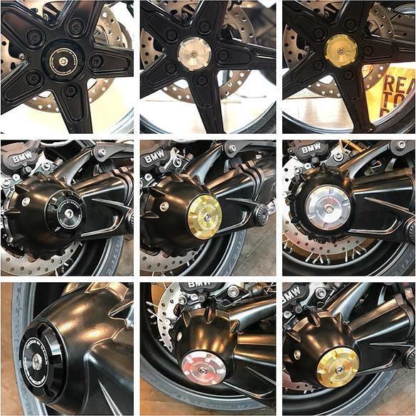 BMW RnineT R12/R12nineT リア アクスルスライダー シルバー DKdesignの画像