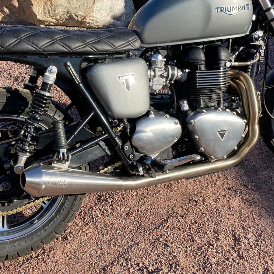 トライアンフ 空冷ボンネビル Tromb ステンレス2in1 フルエキゾースト