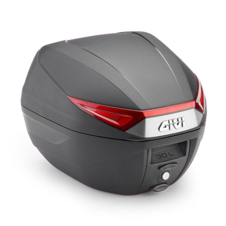 ジビ(GIVI) MONOLOCK 30L トップケース C30 ブラック/レッド