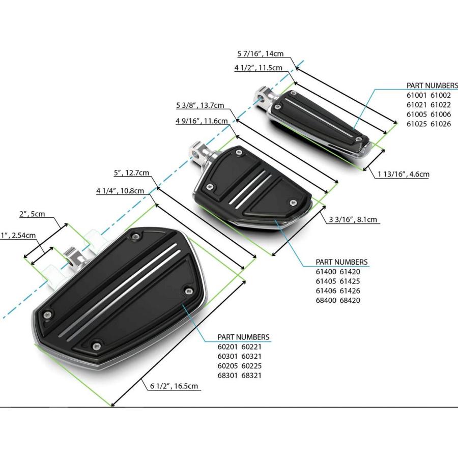 ゴールドウイング GL1800 F6B 2001-2018-  ステップ フットペグ クローム ゴールドストライク CIROの画像