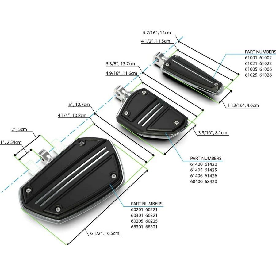 ゴールドウイング GL1800 F6B 2001-2018- ステップ フットペグ 