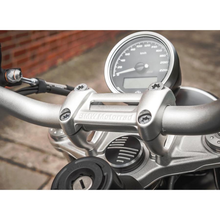 BMW RnineT ステムナット トップブリッジ エンブレム ブラック