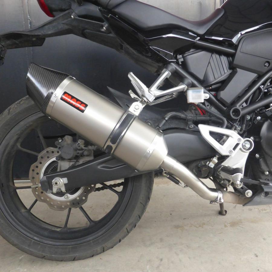 CB250R/CB300R オーバルチタン スリップオンマフラー カーボンチップ