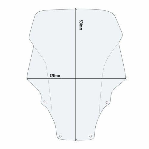 フォルツァ250/350 21- ウインドスクリーン 58x47 クリア GIVI