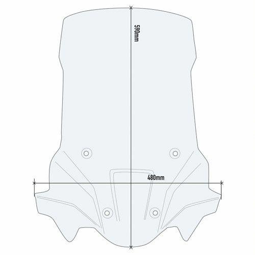 GIVI ウインドスクリーン タイガー900ラリー用 59cm×48cm クリア タイガー900ラリー 20-23 ウインドスクリーン 59x48 クリア GIVI