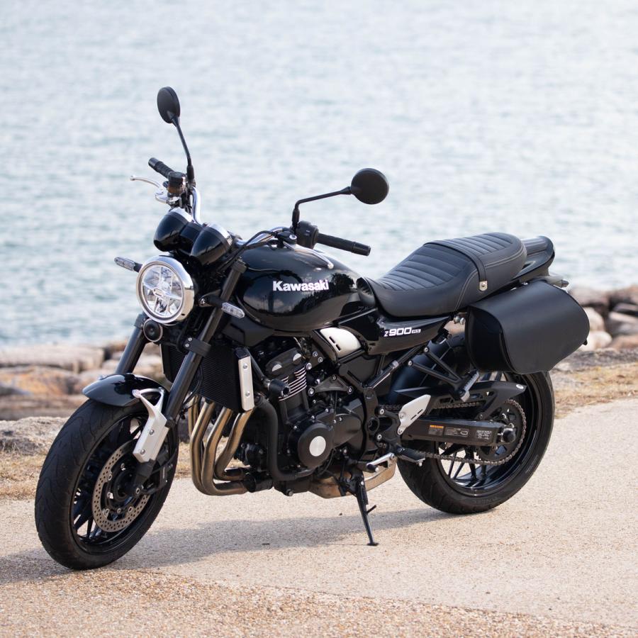 カワサキ Z900RS/CAFE シンセティックレザーサドルバッグ 9L ブラック