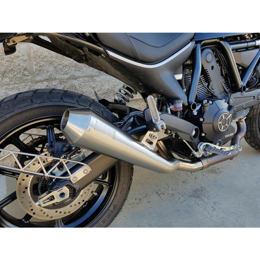 ドゥカティ スクランブラー400 Sixty2 ステンレス Tromb スリップオンマフラー ポリッシュ(レーシング) MASS Exhaustの画像