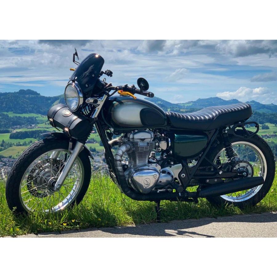 W650/W800 〜2018 スクリーン クラシックS3  ブラック DART FLYSCREENの画像
