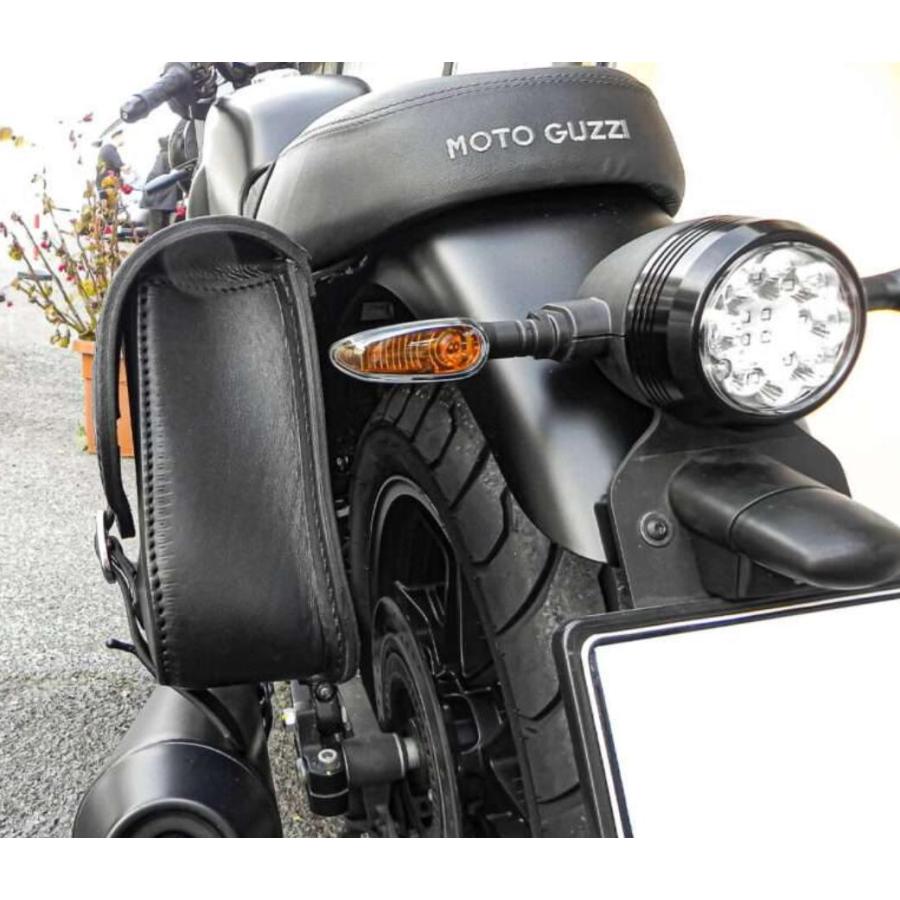 MOTOGUZZI V7ストーン/スペシャル Ace Stone レザー サイドバッグ 左側 