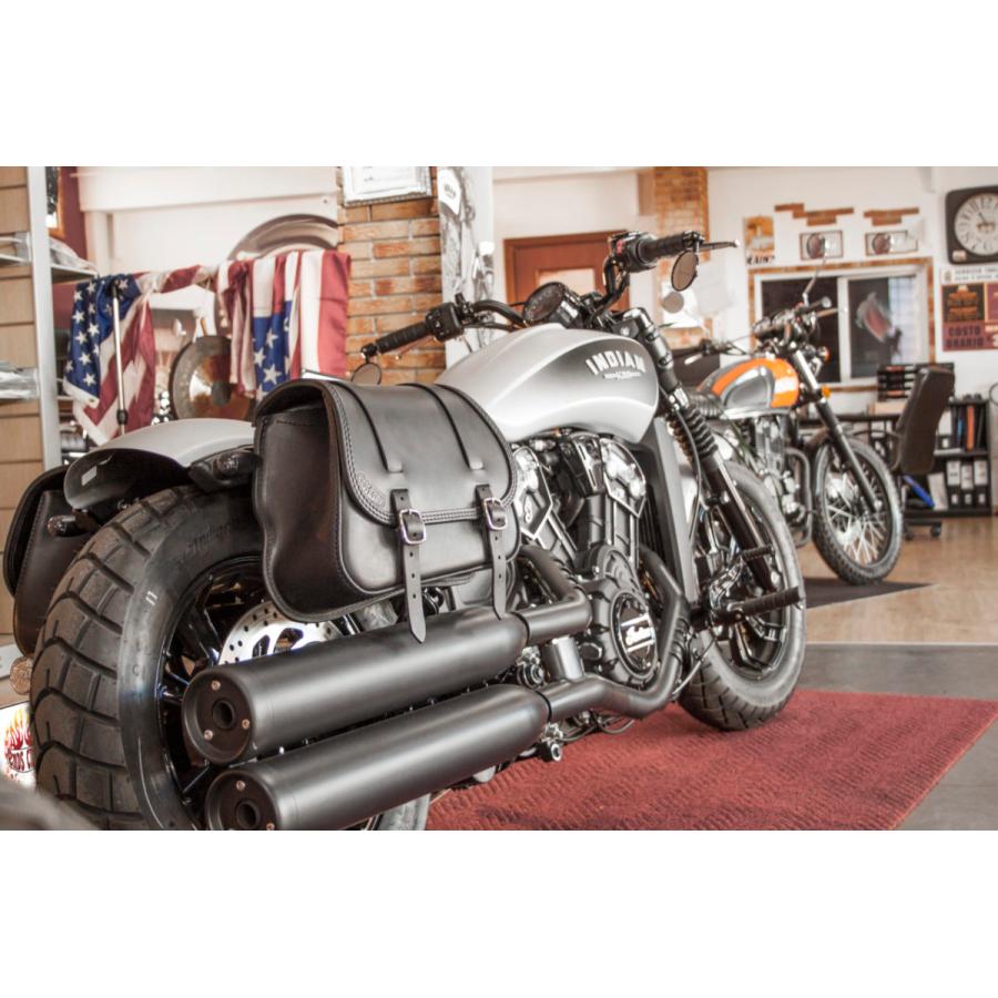 エンズクォイオ(Endscuoio) Cherokee レザーサイドバッグ ブラック