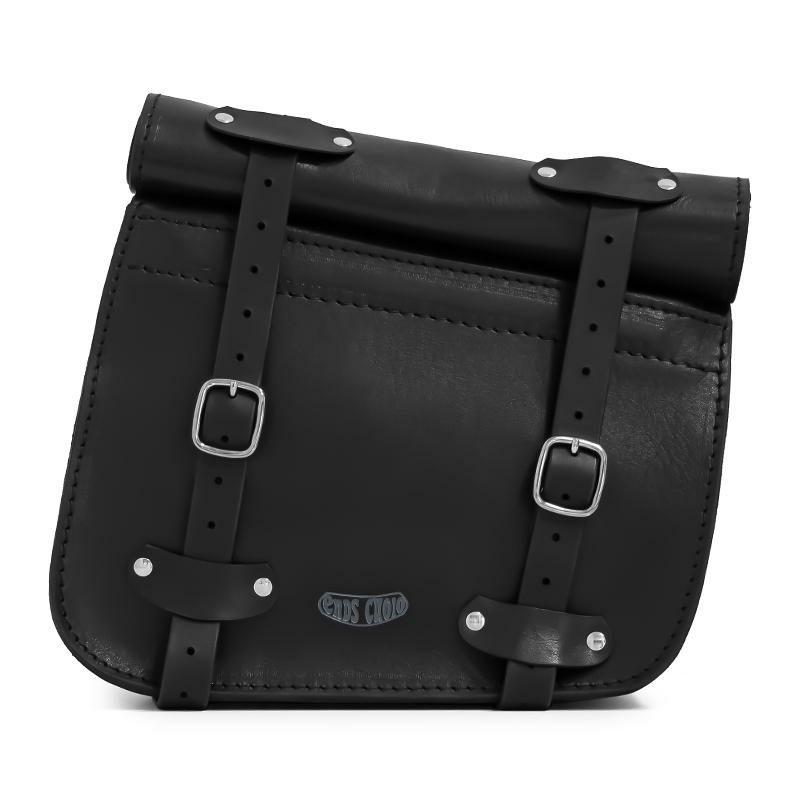 BMW R18 サイドバッグ Roll Stuttgart 左側 ブラックレザー Ends Cuoio
