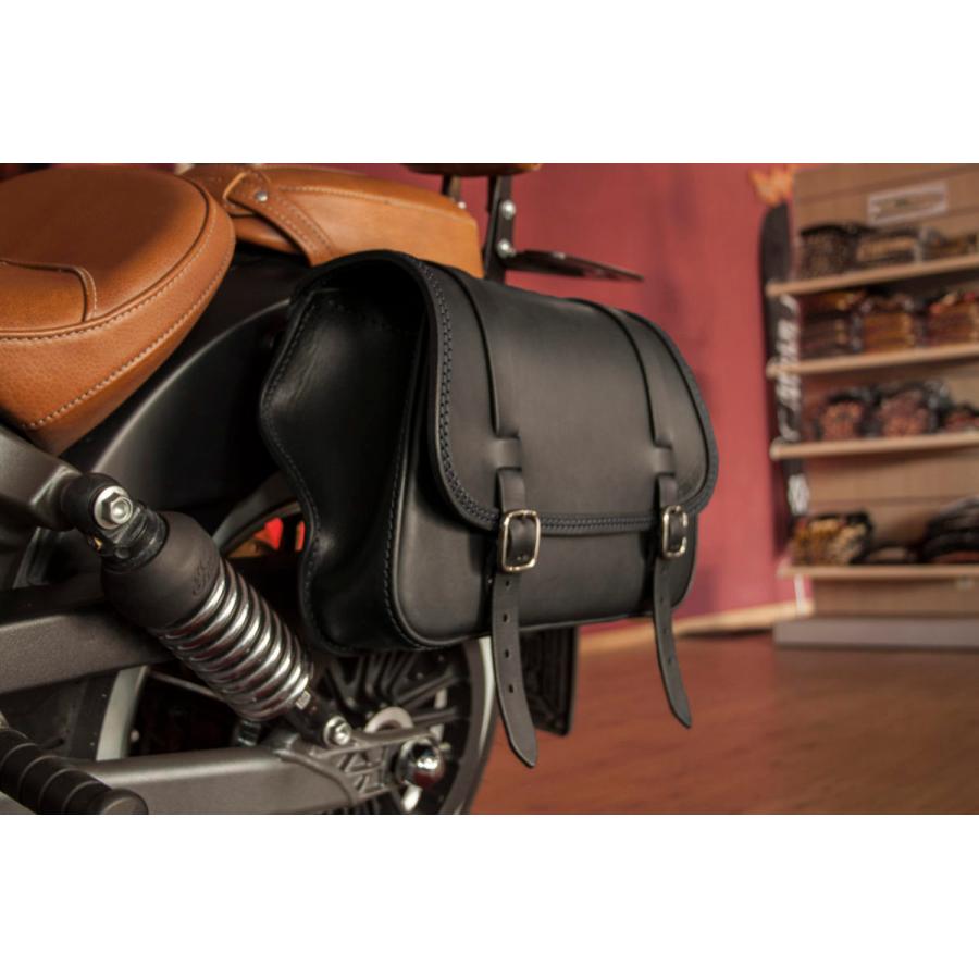 エンズクォイオ(Endscuoio) Sioux レザー サイドバッグ 左側 Indian