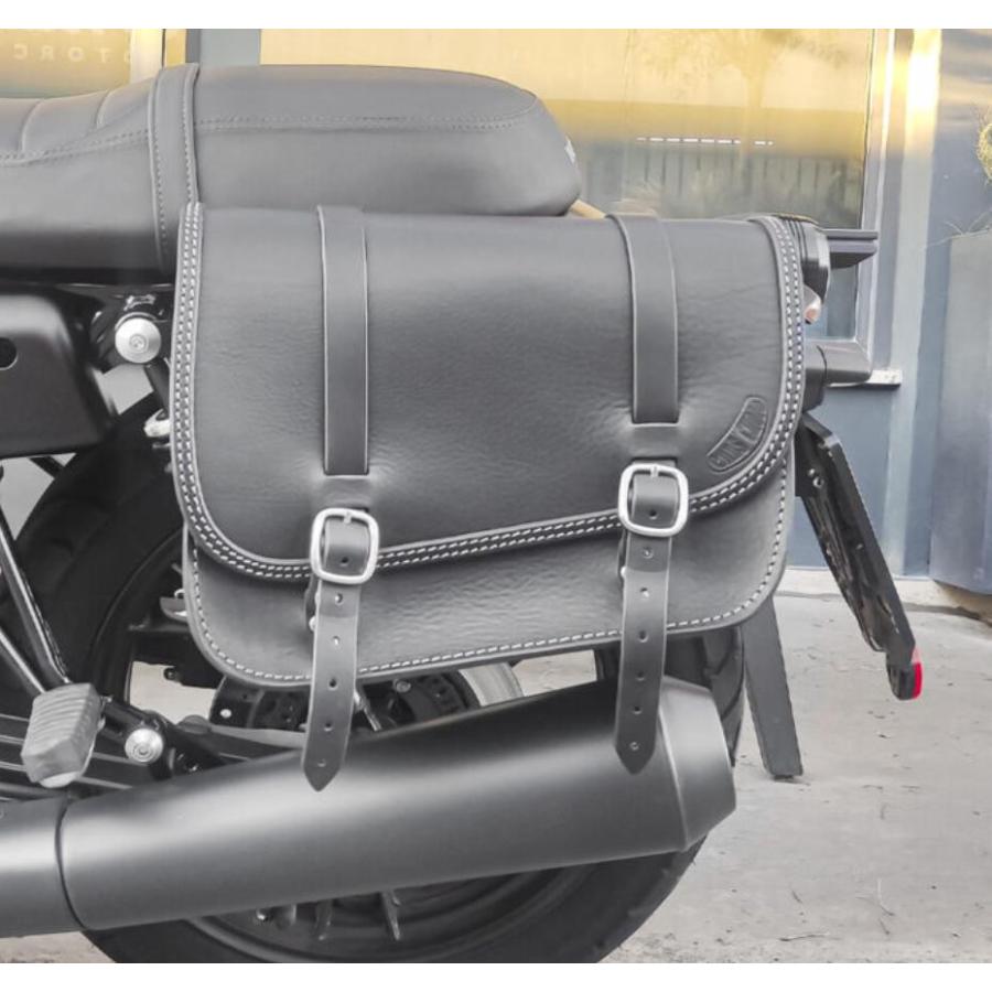 MOTOGUZZI V7 ストーン TTストーン レザー サイドバッグ 左側