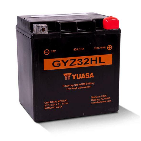 YUASA 12Vメンテナンスフリー・バッテリー（AGM） GYZ32HL / MOTO