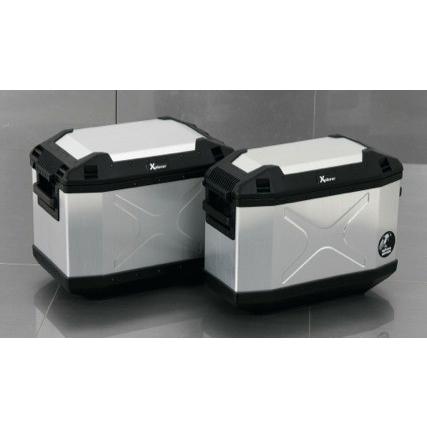 ヘプコ＆ベッカー(HEPCO＆BECKER) XPLORER 3BOXセット サイドセット(シルバー）＆トップケース45 シルバー