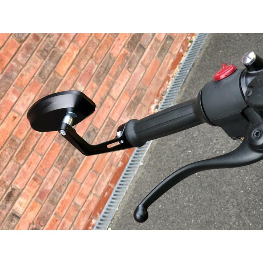 ロイヤルエンフィールド ベア650 バーエンドミラー ブラック