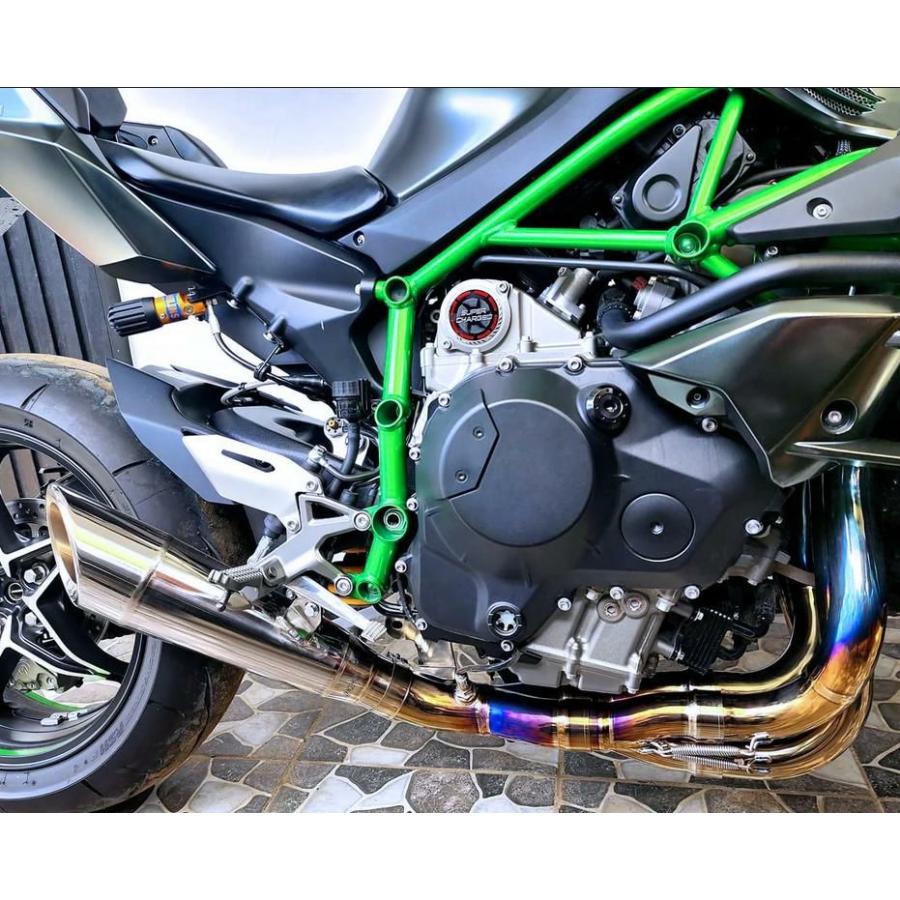 H2/H2R 15〜23 フルチタン エキゾーストマフラー ポリッシュ 集合管