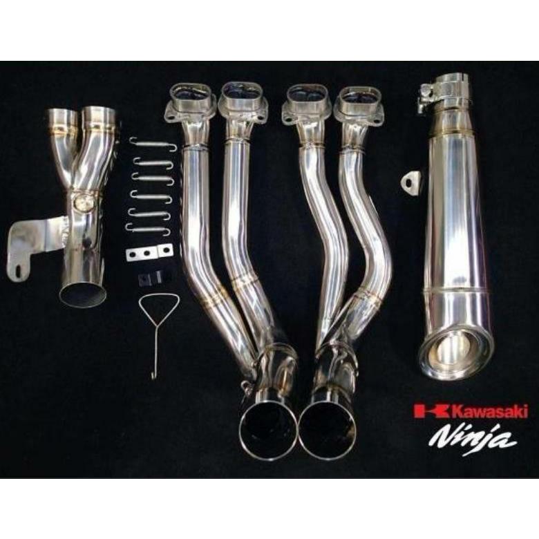 H2/H2R 15〜23 フルチタン エキゾーストマフラー ポリッシュ 集合管