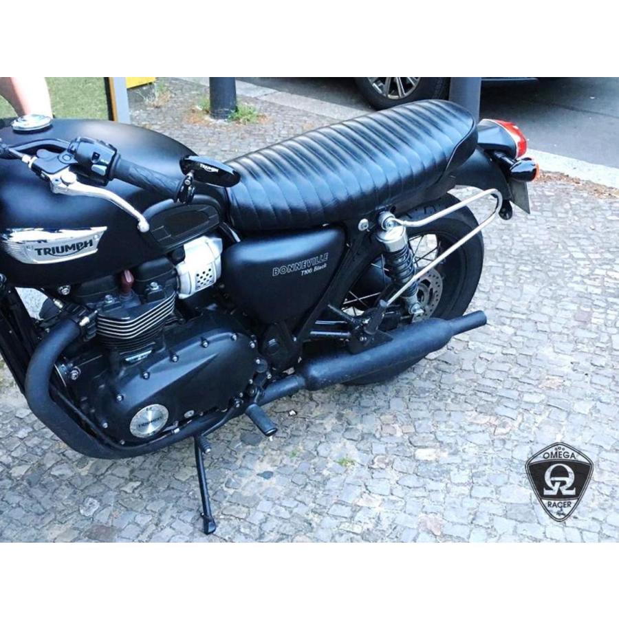 エリート（Elite）本革シート ボンネビル Omega Racer : モトパーツ