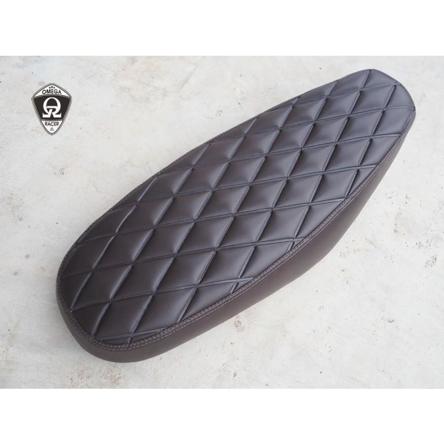 W400, W650, W800 フラットベンチシート ダークブラウン オメガ