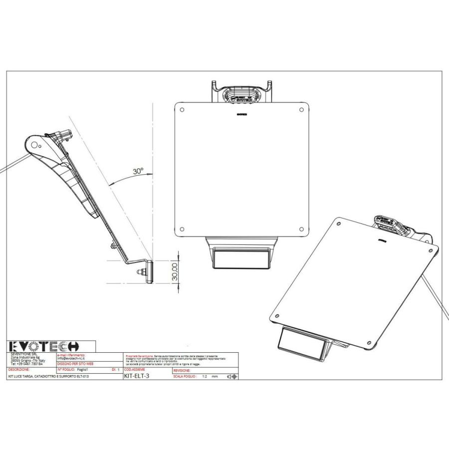 EVOTECH(エボテック) LEDナンバー灯＆リフレクターキット 3