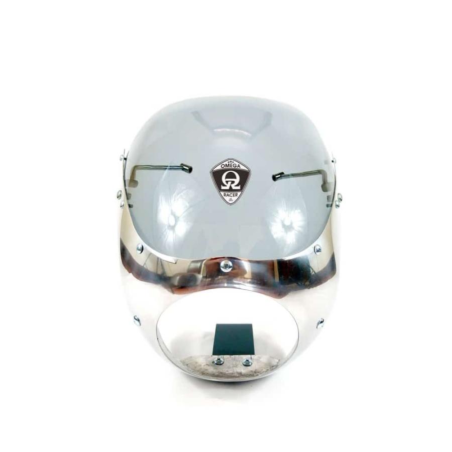 Kawasaki W650 W800 アルミフロントカウル フェアリング \"Small\" オメガレーサーの画像