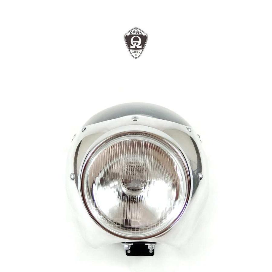 Kawasaki W650 W800 アルミフロントカウル フェアリング \"Small\" オメガレーサーの画像