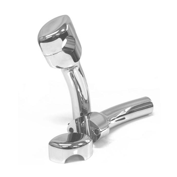 LA Choppersスムース/クローム HEFTYライザー 32mmハンドルバー用 5.5\"+1/2\"プルバック