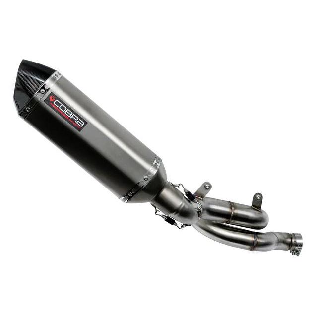 トライアンフ ストリートトリプル 765S/R/RS2017〜22 スリップオンマフラー チタン "Serpentine-COMP-Ti" 触媒デリート コブラスポーツ