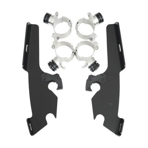 MEMPHIS SHADES トリガーロックマウントキット for バットウィングフロントカウル フェアリング ブラック VN900C バルカンカスタム XVS650/1100 V-Starカスタム