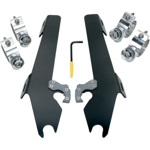 MEMPHIS SHADES トリガーロックマウントキット for バットウィングフロントカウル フェアリング ブラック XVS650/1100 V-Starクラシック 98-15
