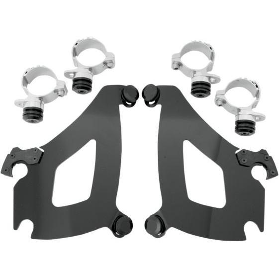 MEMPHIS SHADES トリガーロックマウンティングキット for バレットフロントカウル フェアリング ブラック VN900 バルカンカスタム XVS650/1100 V-Starカスタム