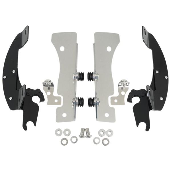 MEMPHIS SHADES トリガーロックマウントキット for バットウィングフロントカウル フェアリング ブラック XV1600/1700 ロードスター 99-14