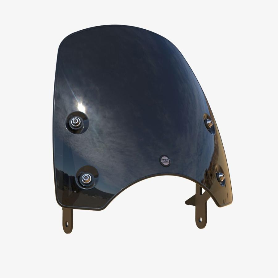 モトグッチ V9 Bobber/Roamer 〜20 スクリーン クラシックS3 ブラック DARTの画像