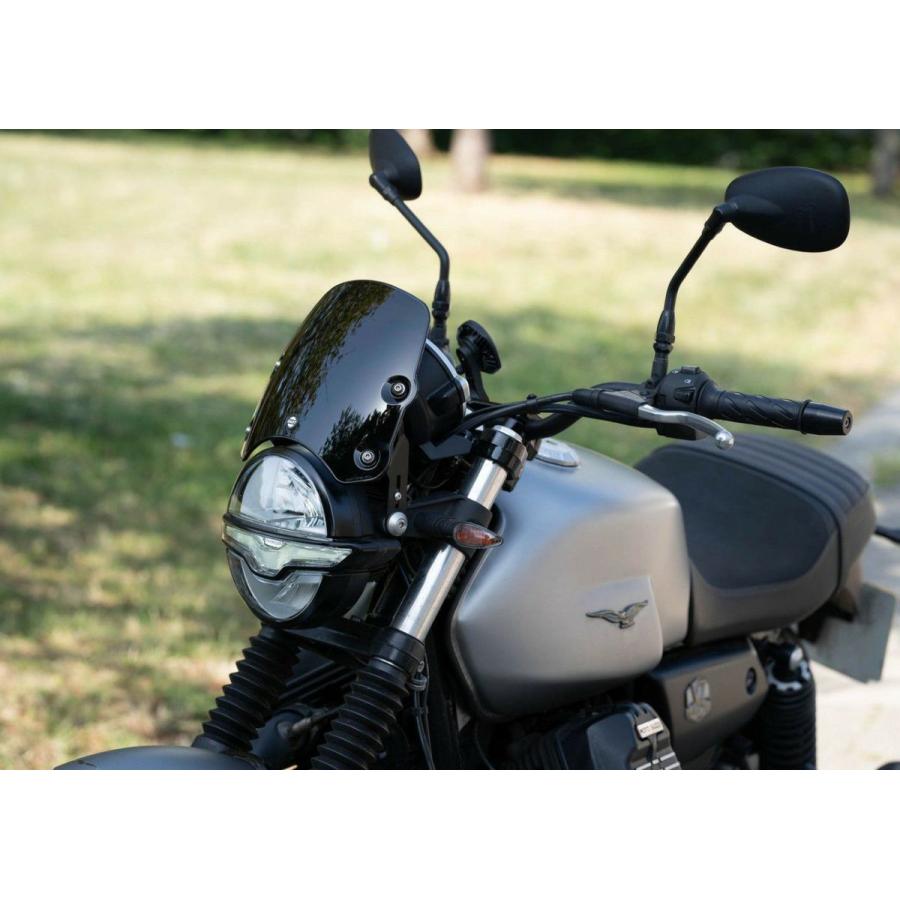 モトグッチ V7 III スクリーン ピラニアS3 ブラック DART FLYSCREEN