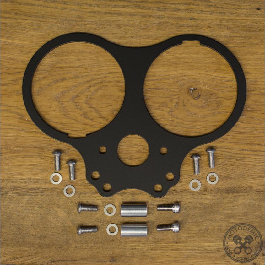 MOTODEMIC フラット メーター ステー ブラケット キー穴あり Triumph