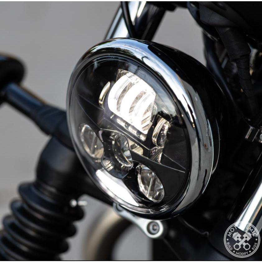 MOTODEMIC EVO スタンダード LED ヘッドライト ブラック Triumph Bobber Black/Speedｍaster 2018〜