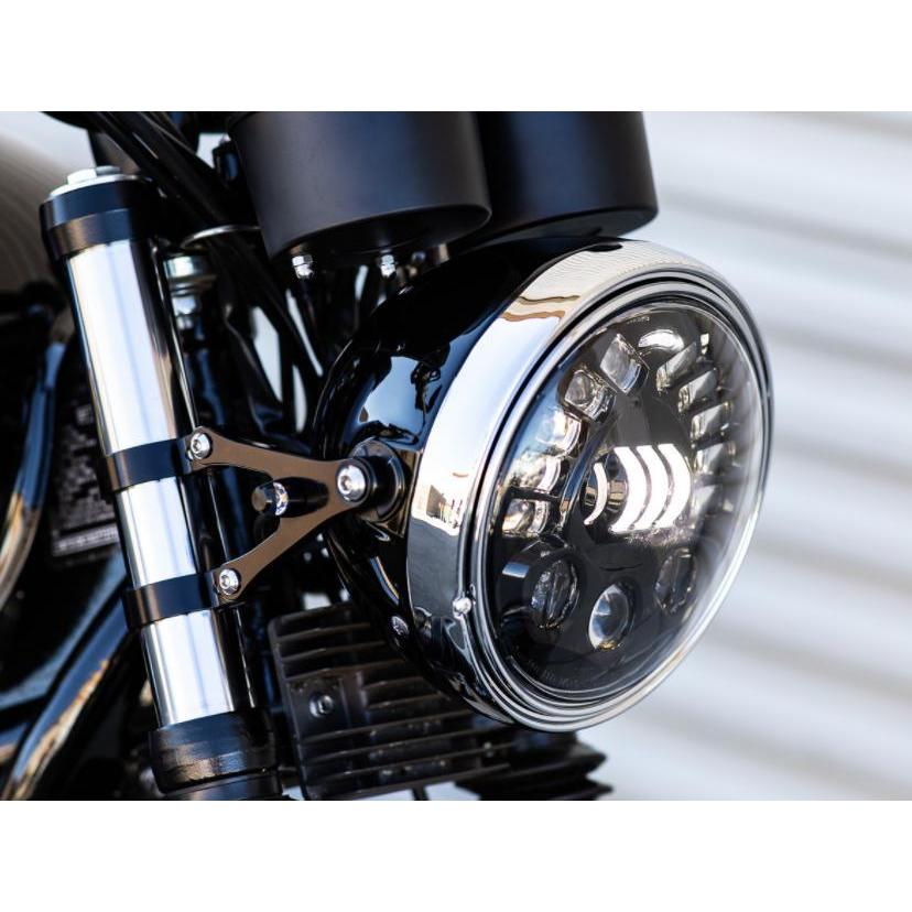 MOTODEMIC ヘッドライト ハウジング グロスブラック OEM Triumph Bonneville， Thruxton， Scrambler_1