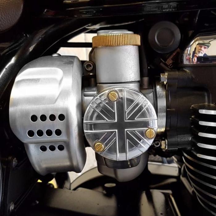 Motone スロットルボディ―カバー ユニオンジャック ポリッシュ