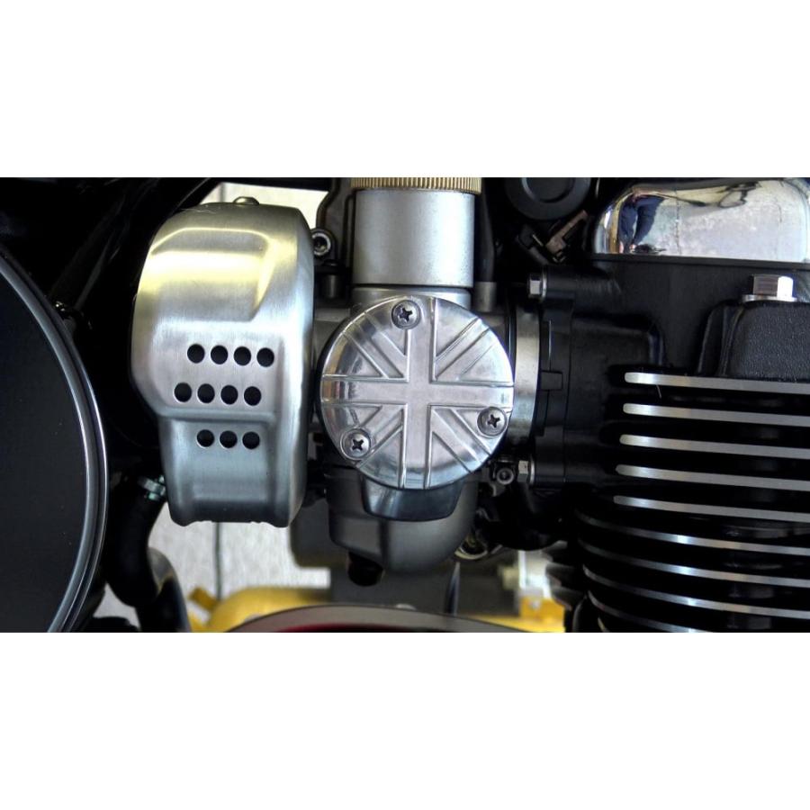 Motone スロットルボディ―カバー ユニオンジャック ポリッシュ