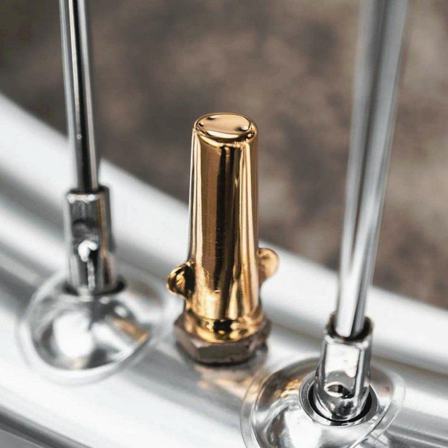 Motone バリスタ ビンテージミシュランスタイル ブラスバルブキャップ