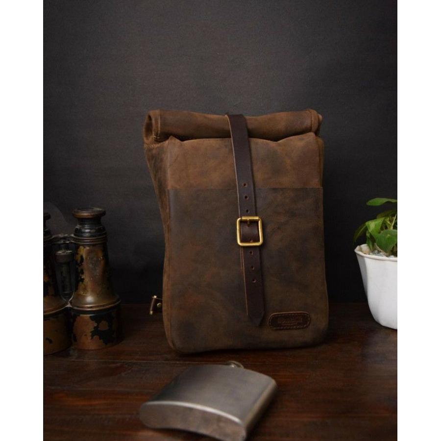 【Trip Machine】MINI PANNIER　タバコブラウン トリップマシン ショルダーバッグ ミニ パニア バイク バッグ