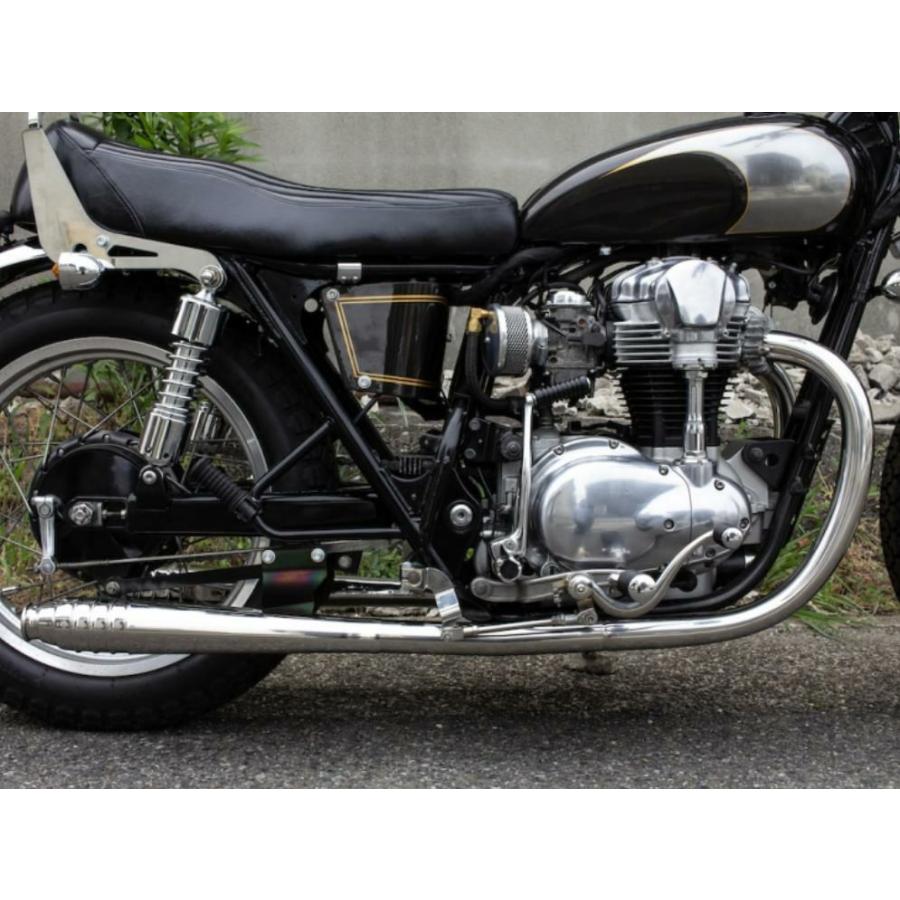 カワサキ W650/400 69トランペット フルエキ LOW モーターロック_1